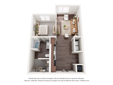bedroom floor plan of a 2103 sq ft  apartment